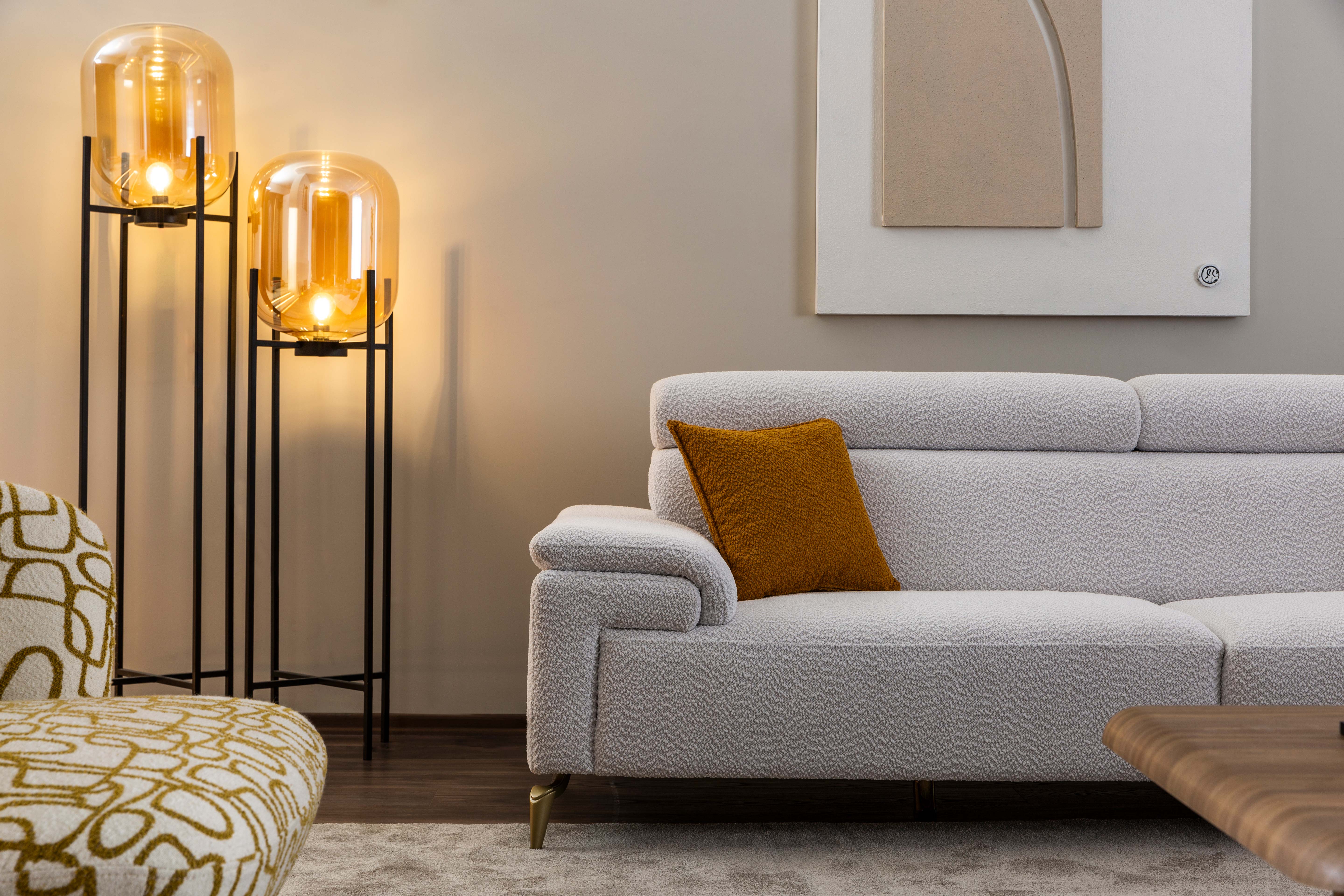 Tриместен диван «Loren» + 2 декоративни възглавници, ширина 250см