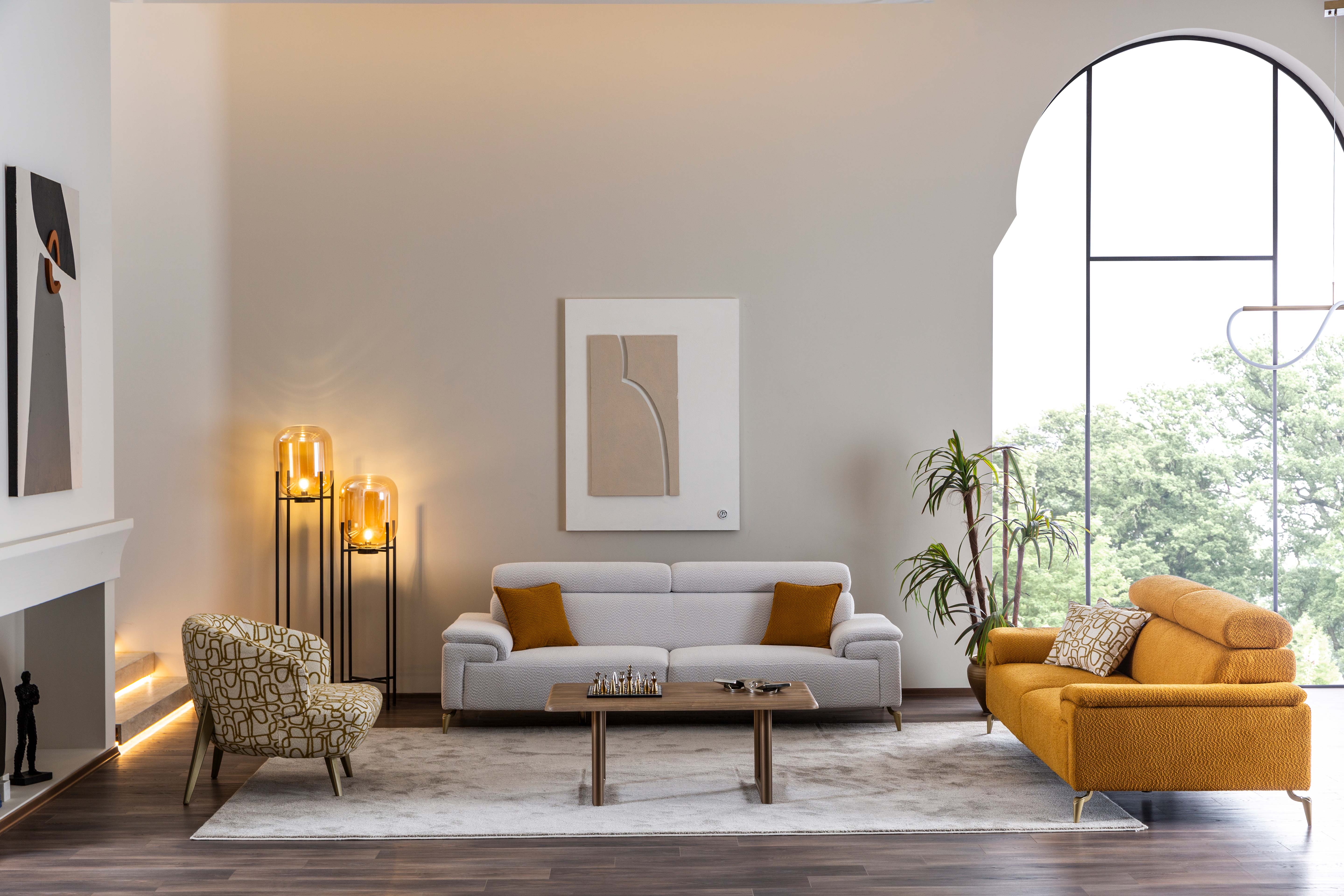 Tриместен диван «Loren» + 2 декоративни възглавници, ширина 250см