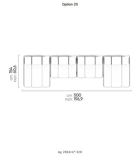 50 готови конфигурации на модулен разтегателен диван «Orion»