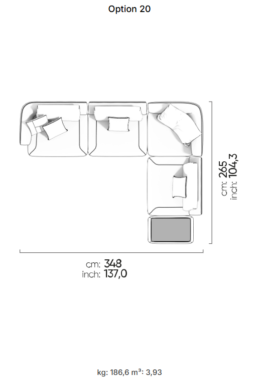 33 готови конфигурации на модулен диван «Lugano»