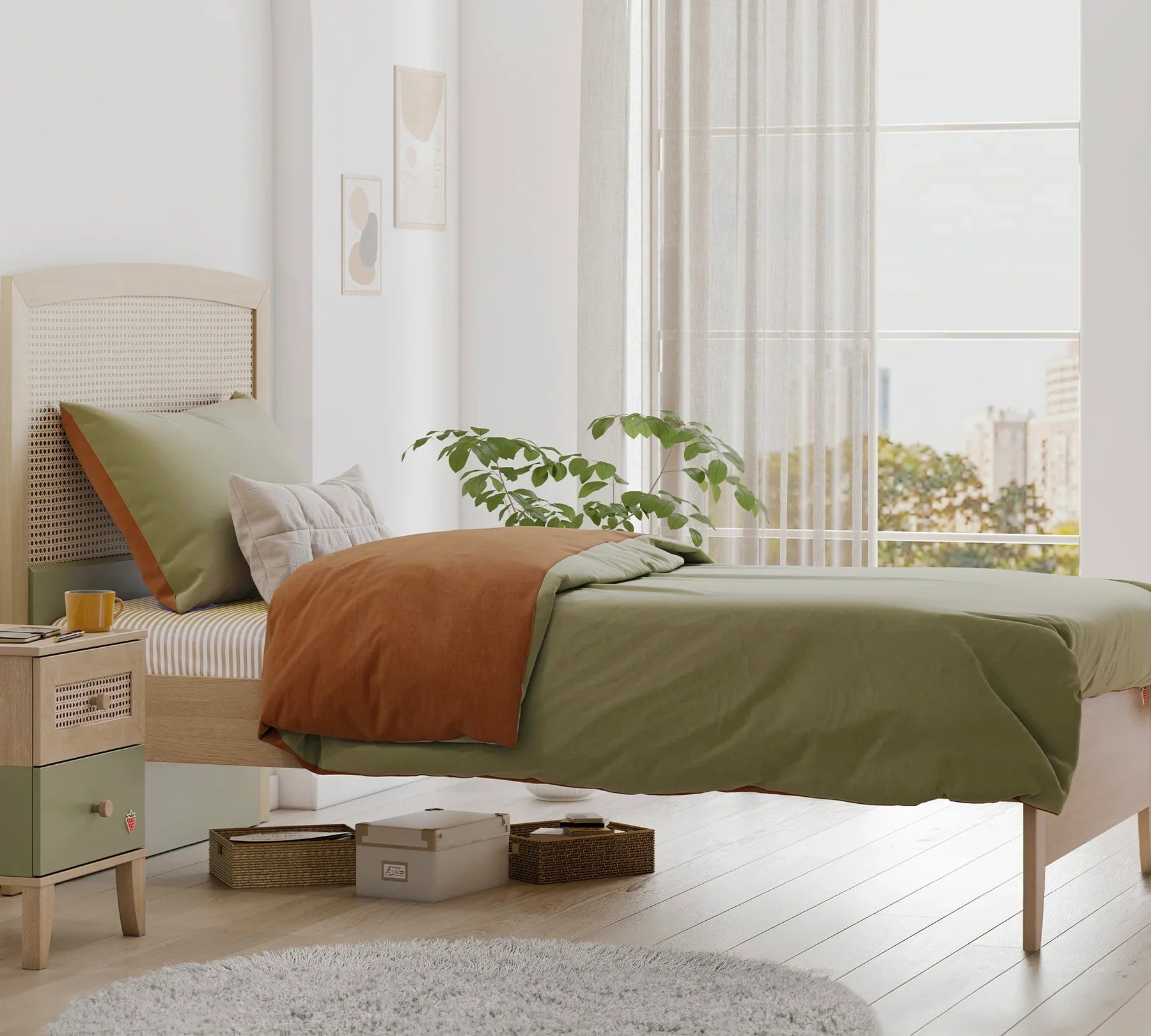 Детски спален комплект «Loof» - 3 части, памук, ранфорс