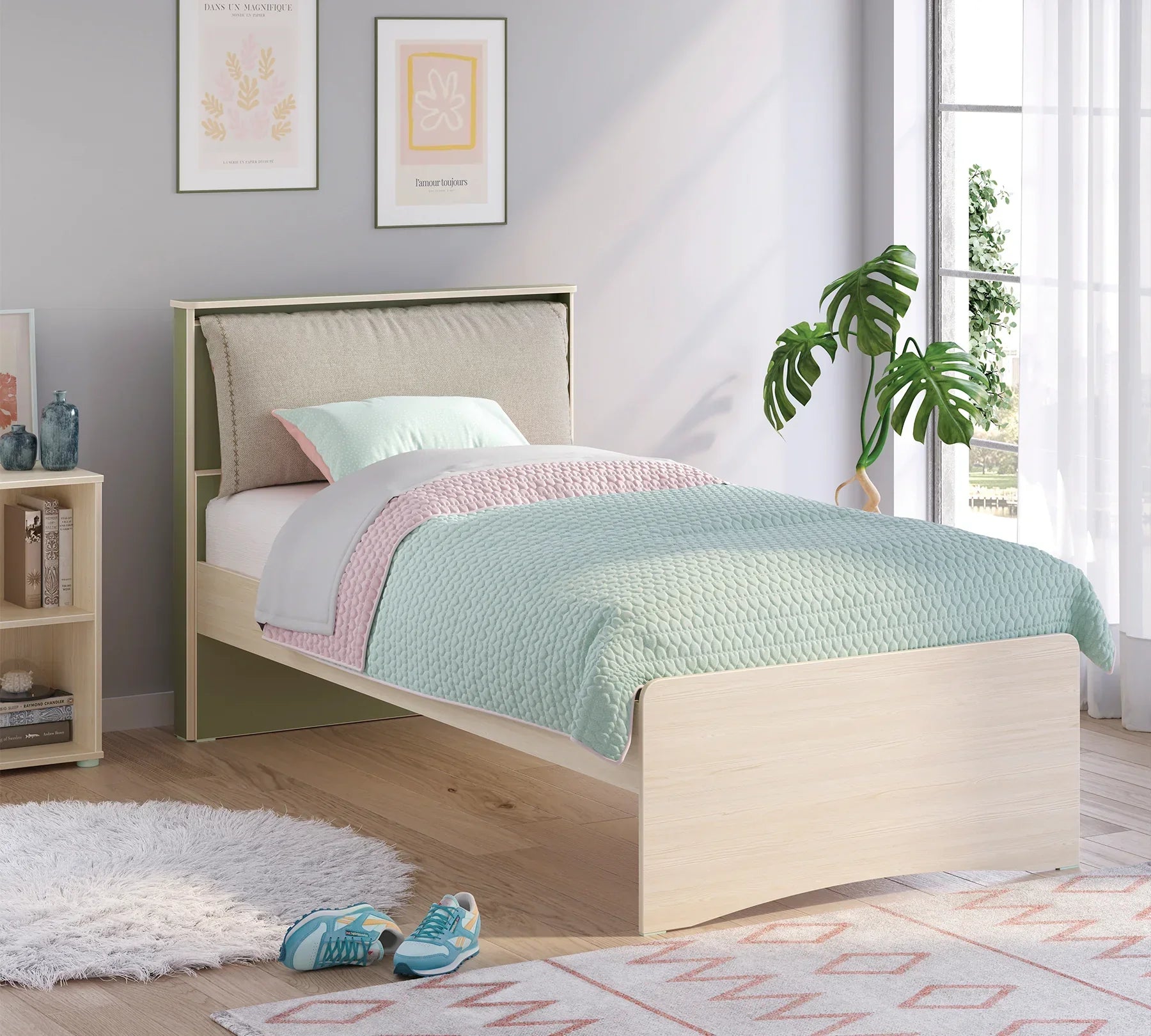 Възглавница «Salmon-Beige» - двулицева, за табла, размер 120x200см