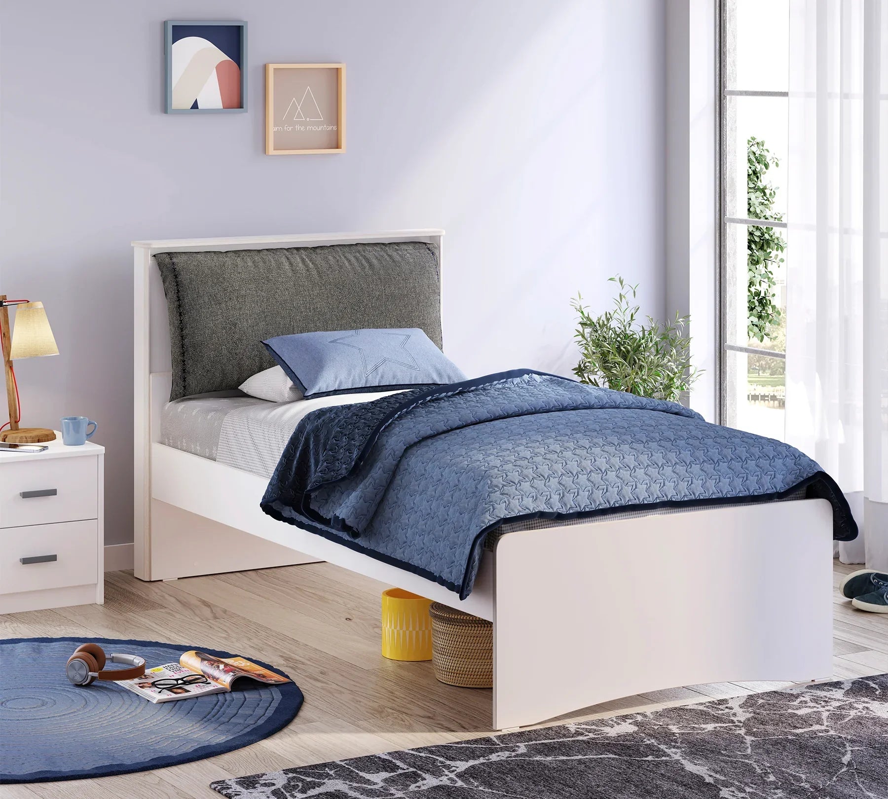 Възглавница «Anthracite-Grey» - двулицева, за табла, размер 120x200см