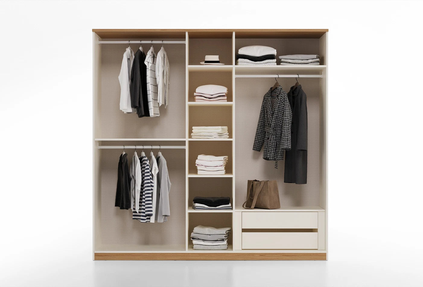 Петкрилен гардероб «Marsana» - огледало, ширина 227см