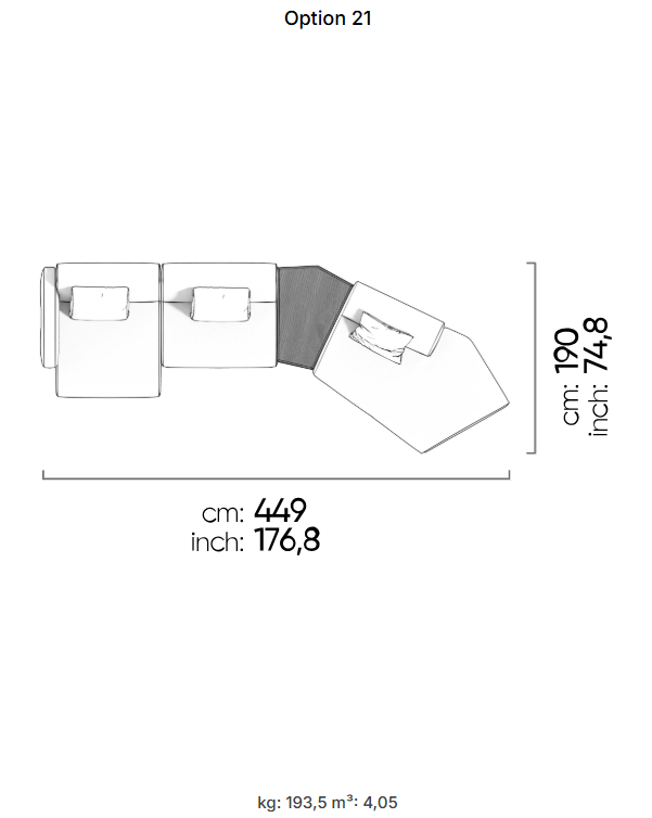 69 готови конфигурации на модулен диван «Heritage»