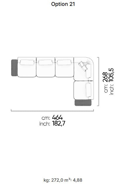 26 готови конфигурации на модулен диван «Kyoto»