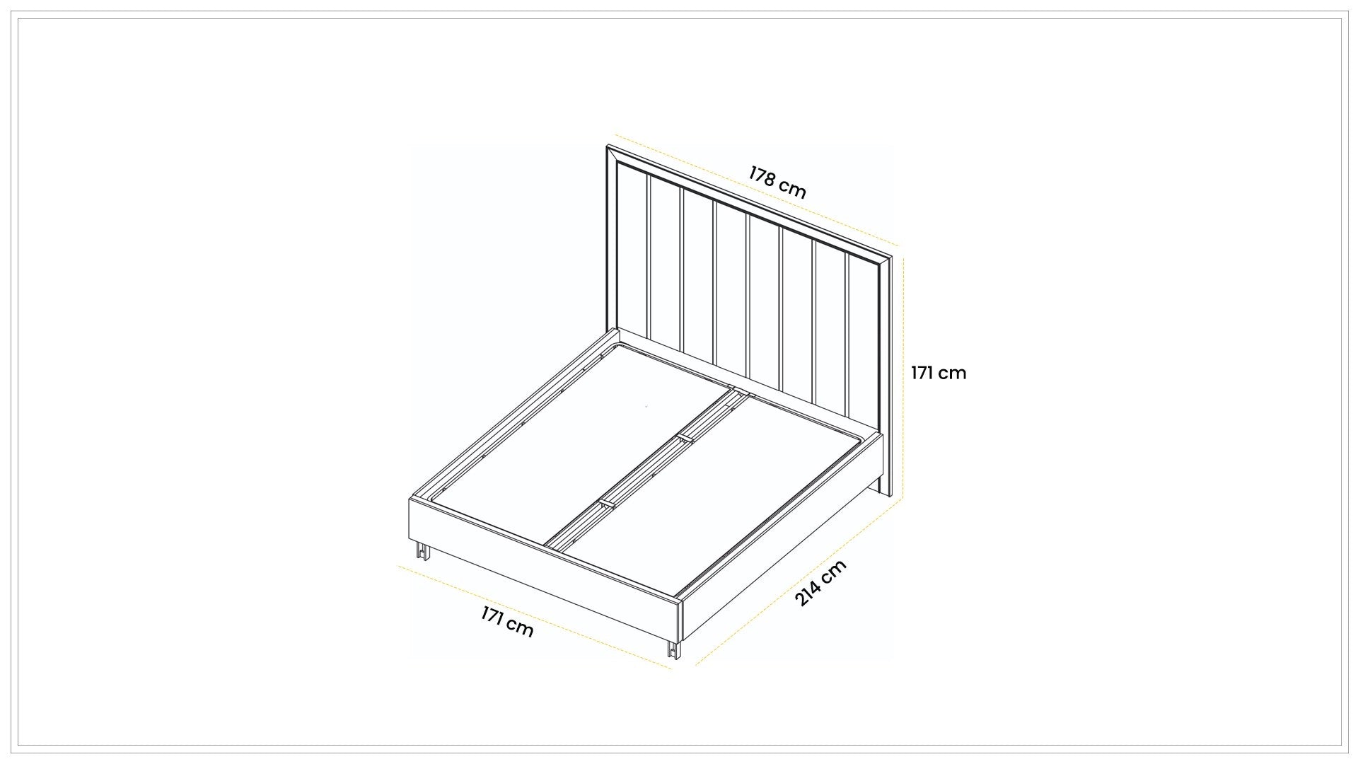 Тапицирано легло «Oylat» с осветление