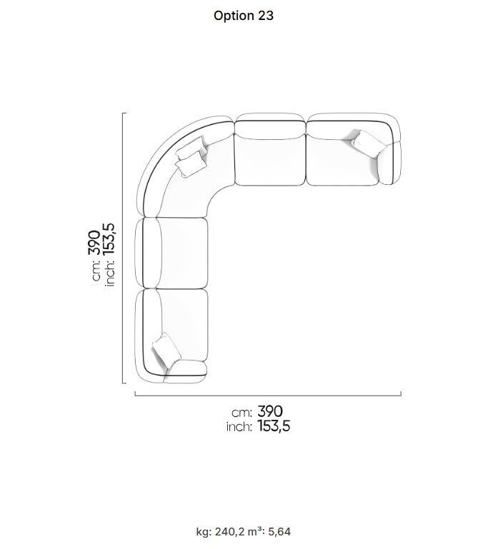 30 готови конфигурации на модулен диван «Icona» + конзолна масичка, лежанка