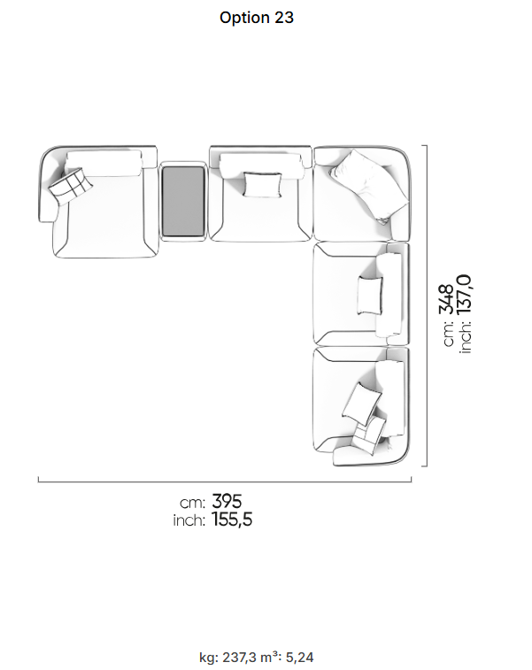 33 готови конфигурации на модулен диван «Lugano»