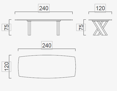 Трапезна маса «Minera Cross» с керамичен плот