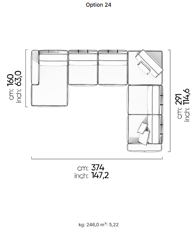 75 готови конфигурации на модулен разтегателен диван «Air Cavalli Relax»