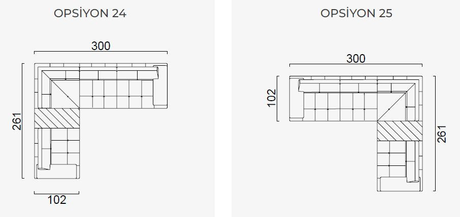 25 готови конфигурации на модулен разтегателен диван «Panamera Comfort»