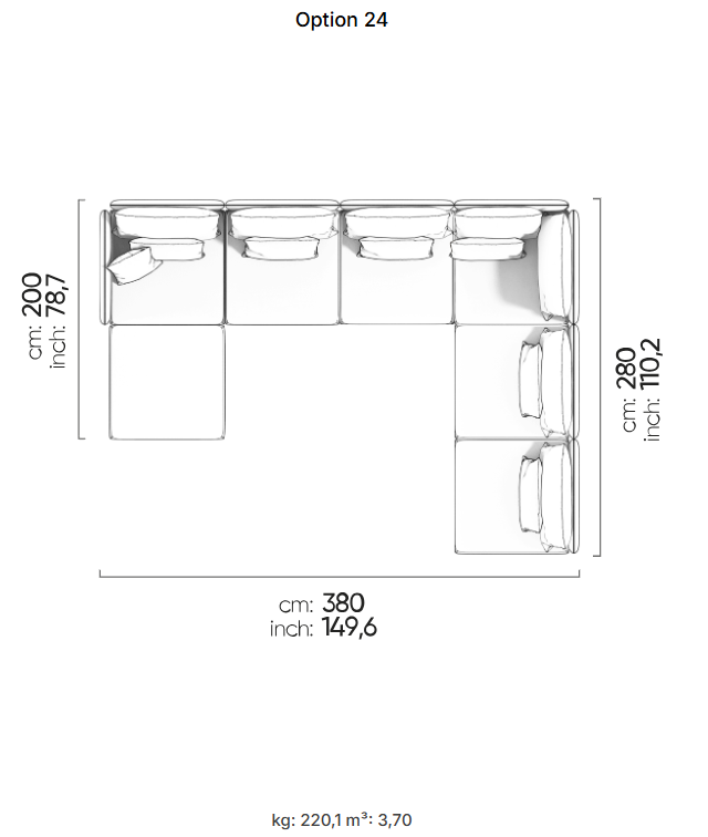 53 готови конфигурации на модулен диван «Fox»