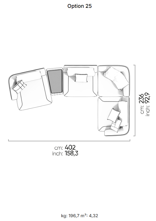 33 готови конфигурации на модулен диван «Lugano»