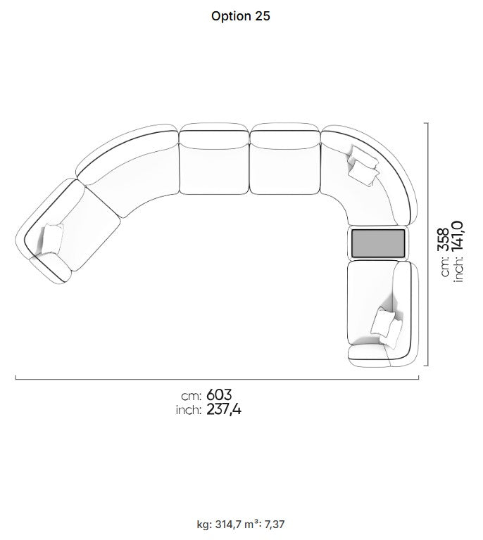 30 готови конфигурации на модулен диван «Icona» + конзолна масичка, лежанка