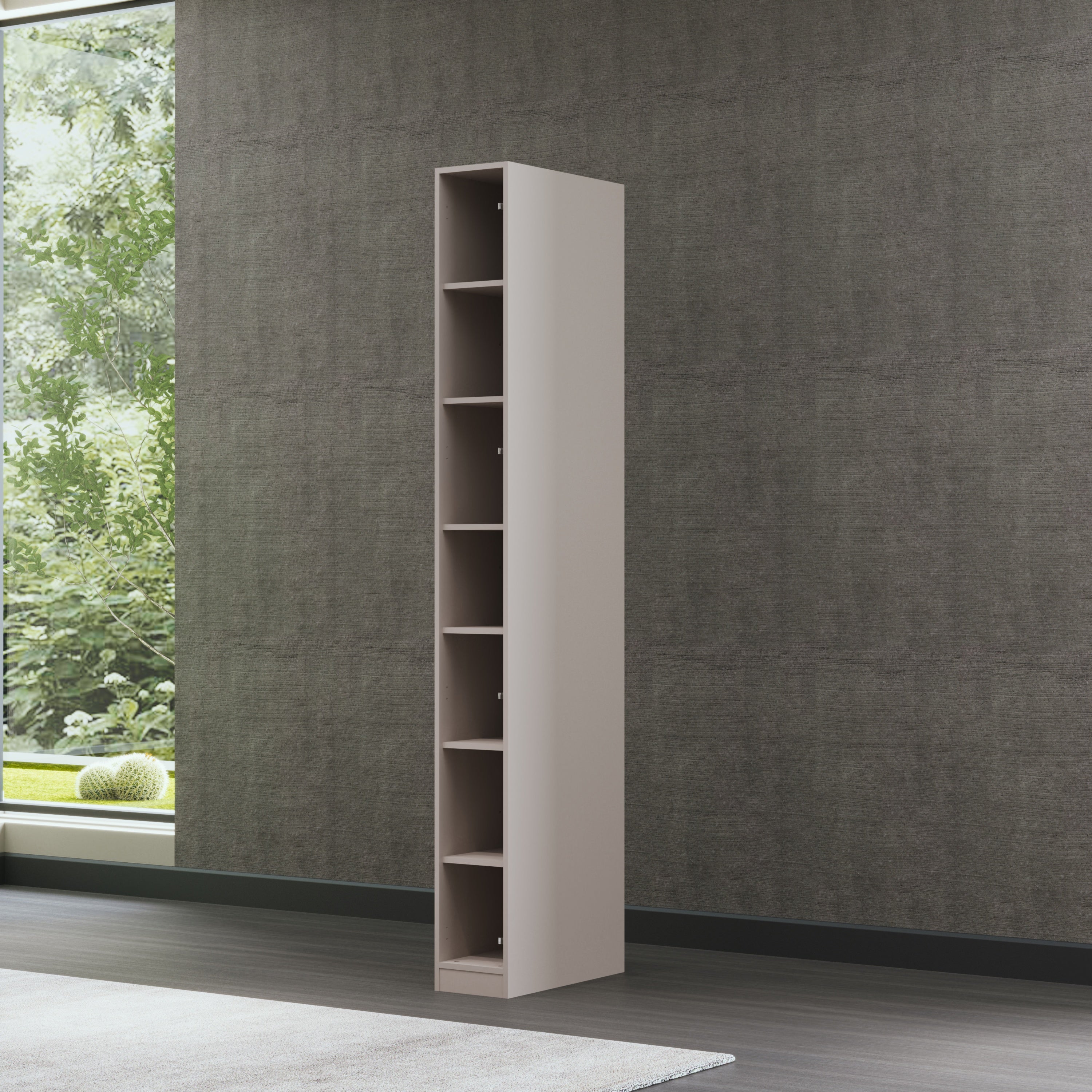 Модулен гардероб «Kasmir» - 5 модула, с осветление, стъклени врати