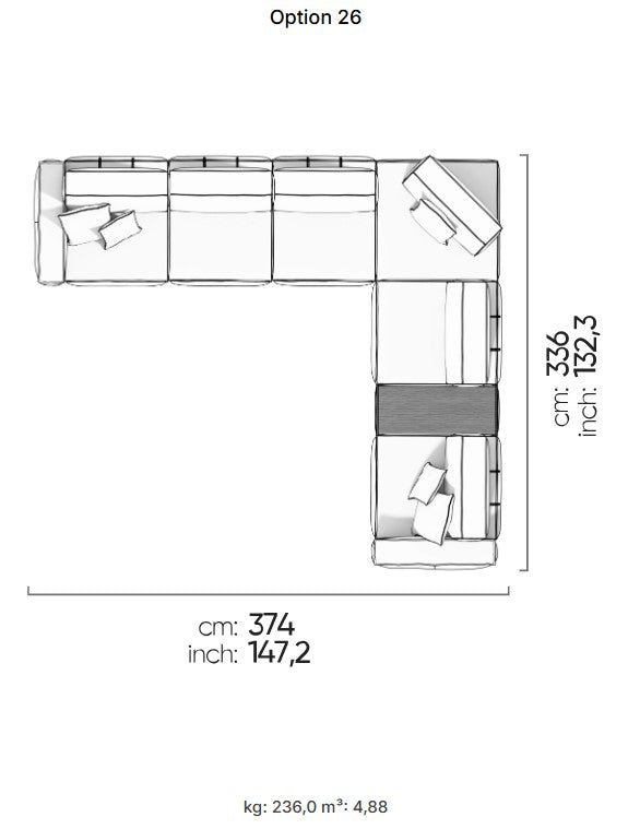 74 готови конфигурации на модулен разтегателен диван «Cavalli»