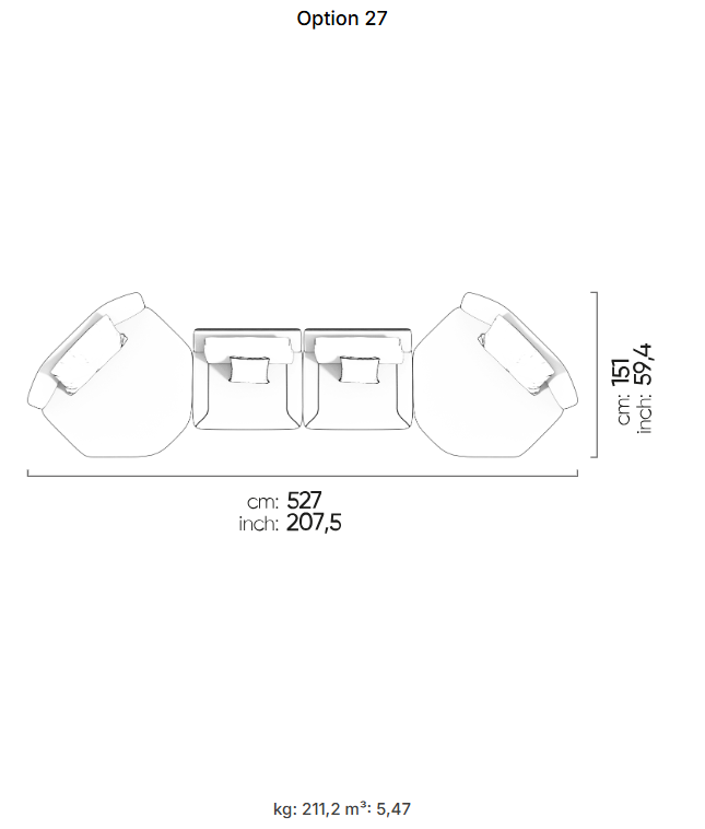 33 готови конфигурации на модулен диван «Lugano»