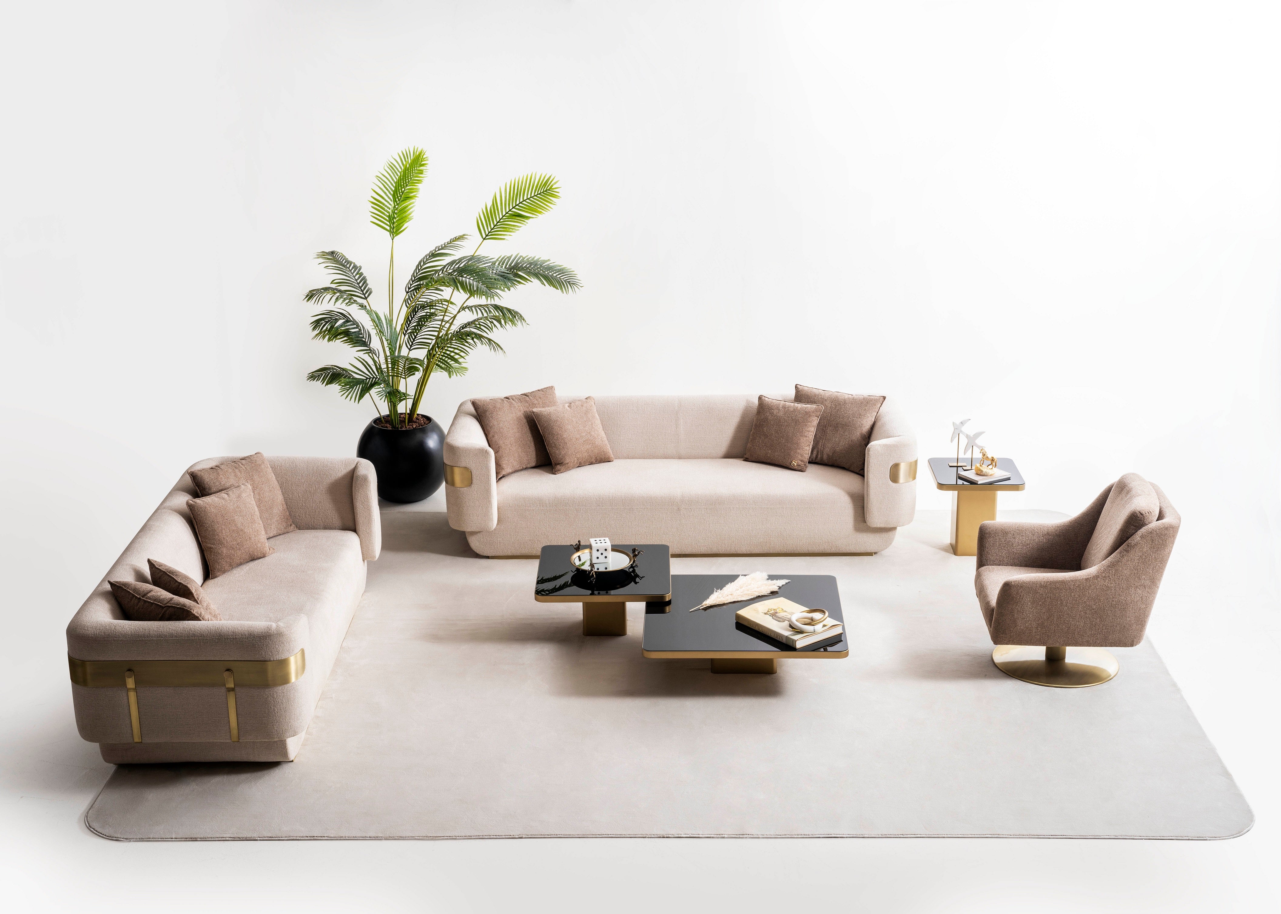 Четириместен диван «Reina» + декоративни възглавници, ширина 265см