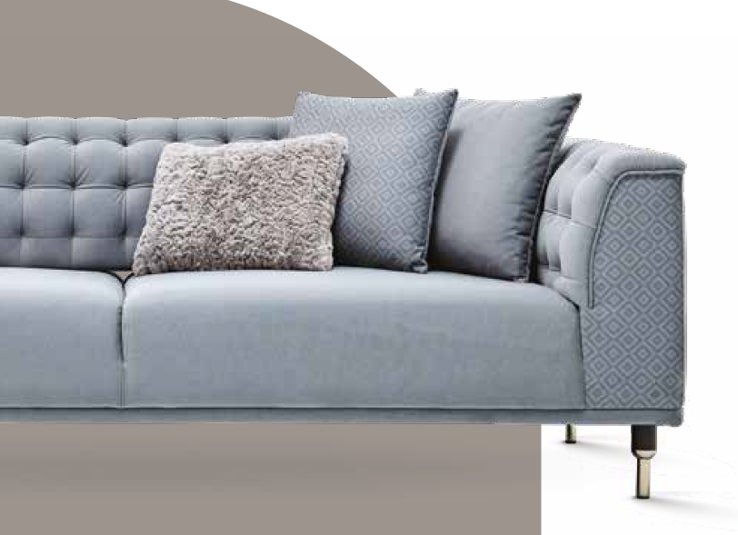 Tриместен разтегателен диван «Eterna» + 5 декоративни възглавници, ширина 235см