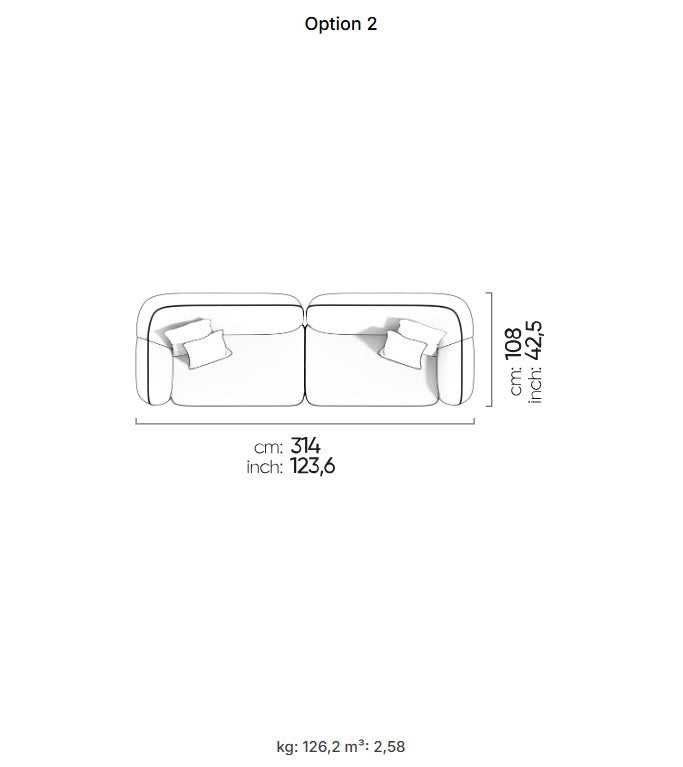 30 готови конфигурации на модулен диван «Icona» + конзолна масичка, лежанка