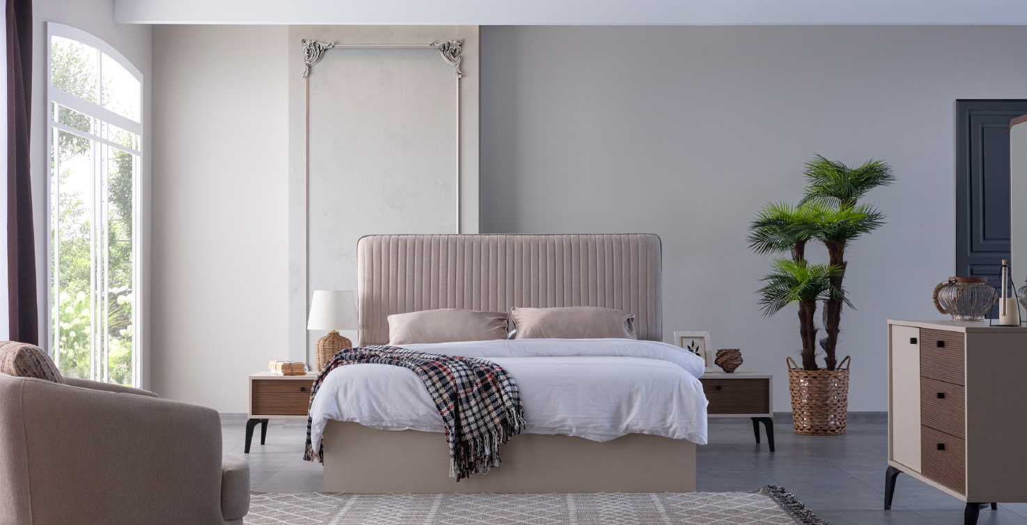 Нощно шкафче «Piedra» + чекмедже, размер 60х43х45см