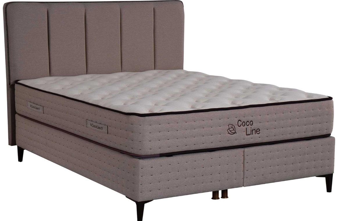 Тапицирано легло «Cocoline» + Матрак и табла - с място за съхранение, повдигащ механизъм, система за безшумно затваряне