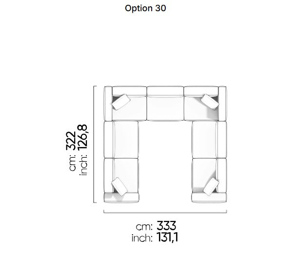 113 готови конфигурации на модулен диван «Cubic»