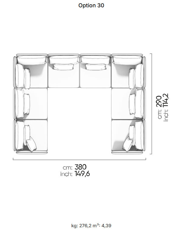 53 готови конфигурации на модулен диван «Fox»