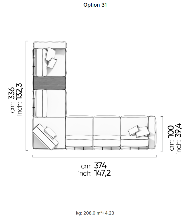 75 готови конфигурации на модулен разтегателен диван «Air Cavalli Relax»