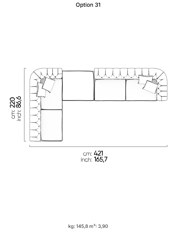 50 готови конфигурации на модулен диван «Aspendos»