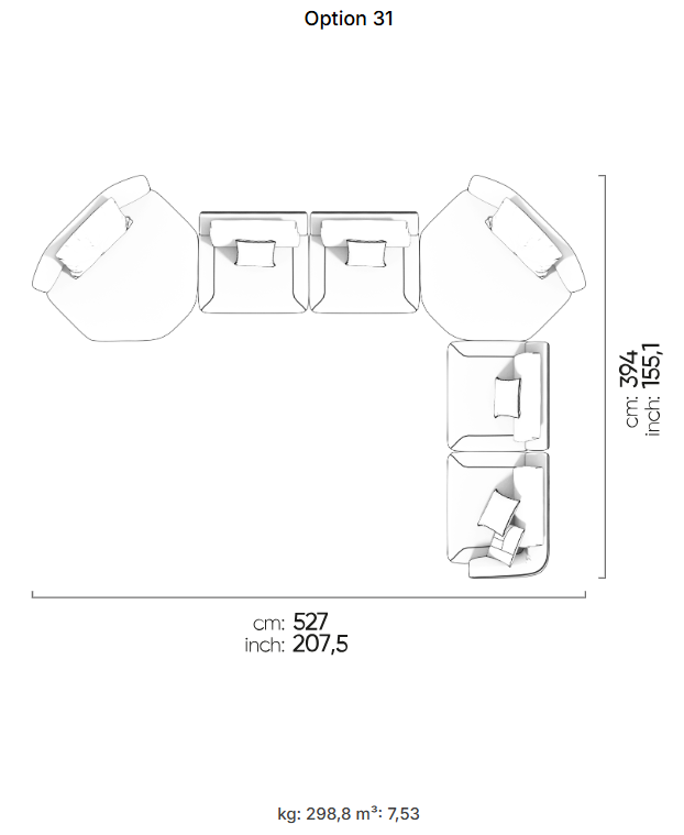 33 готови конфигурации на модулен диван «Lugano»