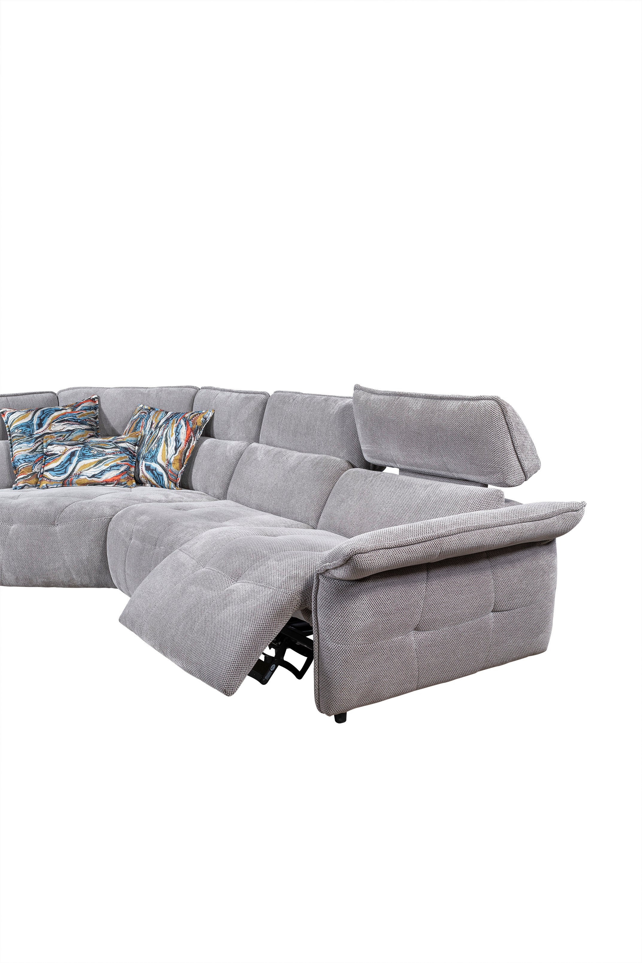 Ъглов диван разтегателен «Como Big» + електрически релакс механизъм, ширина 305см