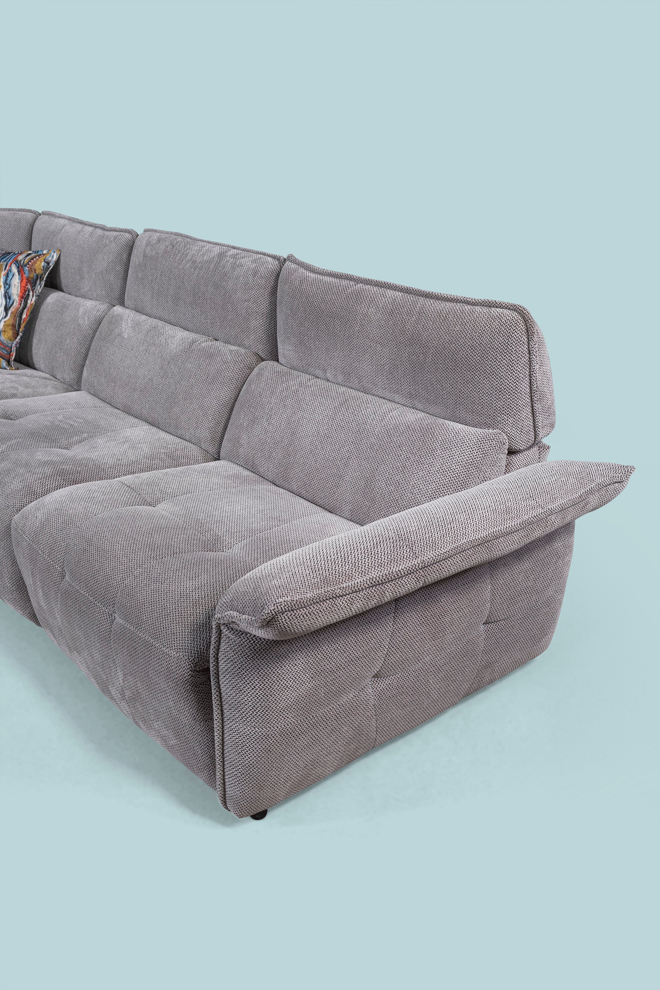 Ъглов диван разтегателен «Como Big» + електрически релакс механизъм, ширина 305см