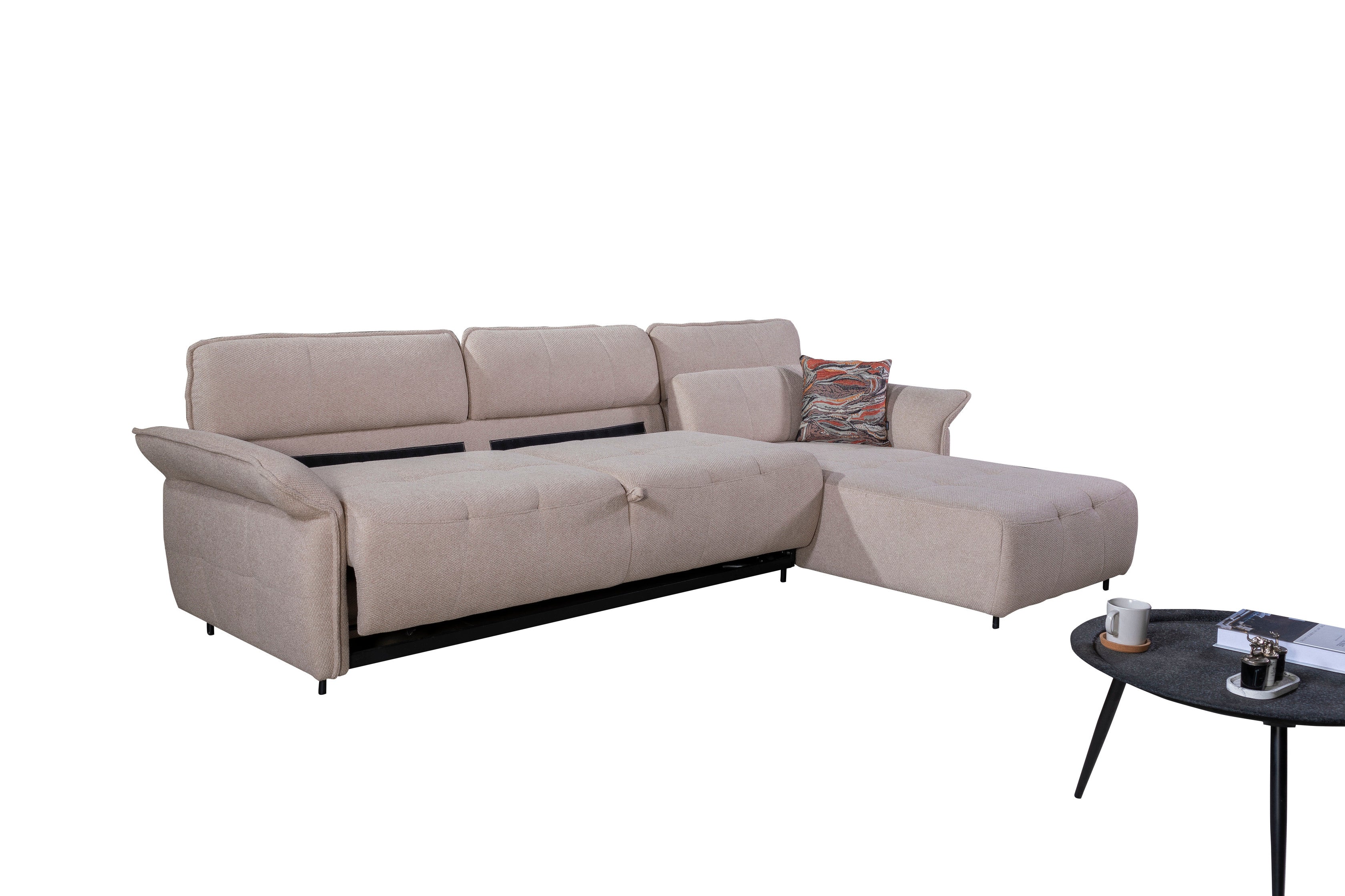 Ъглов разтегателен диван - легло «Como Relax» + две декоративни възглавници, ширина 320см