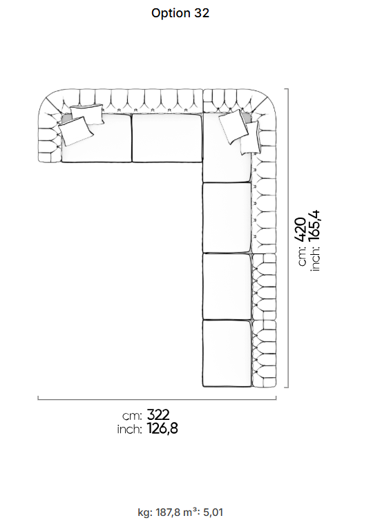 50 готови конфигурации на модулен диван «Aspendos»