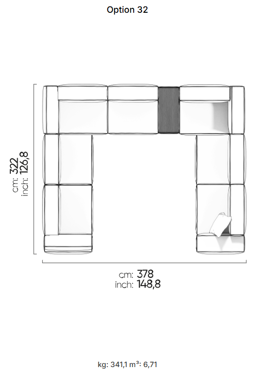 64 готови конфигурации на модулен диван «Plus Poufy»