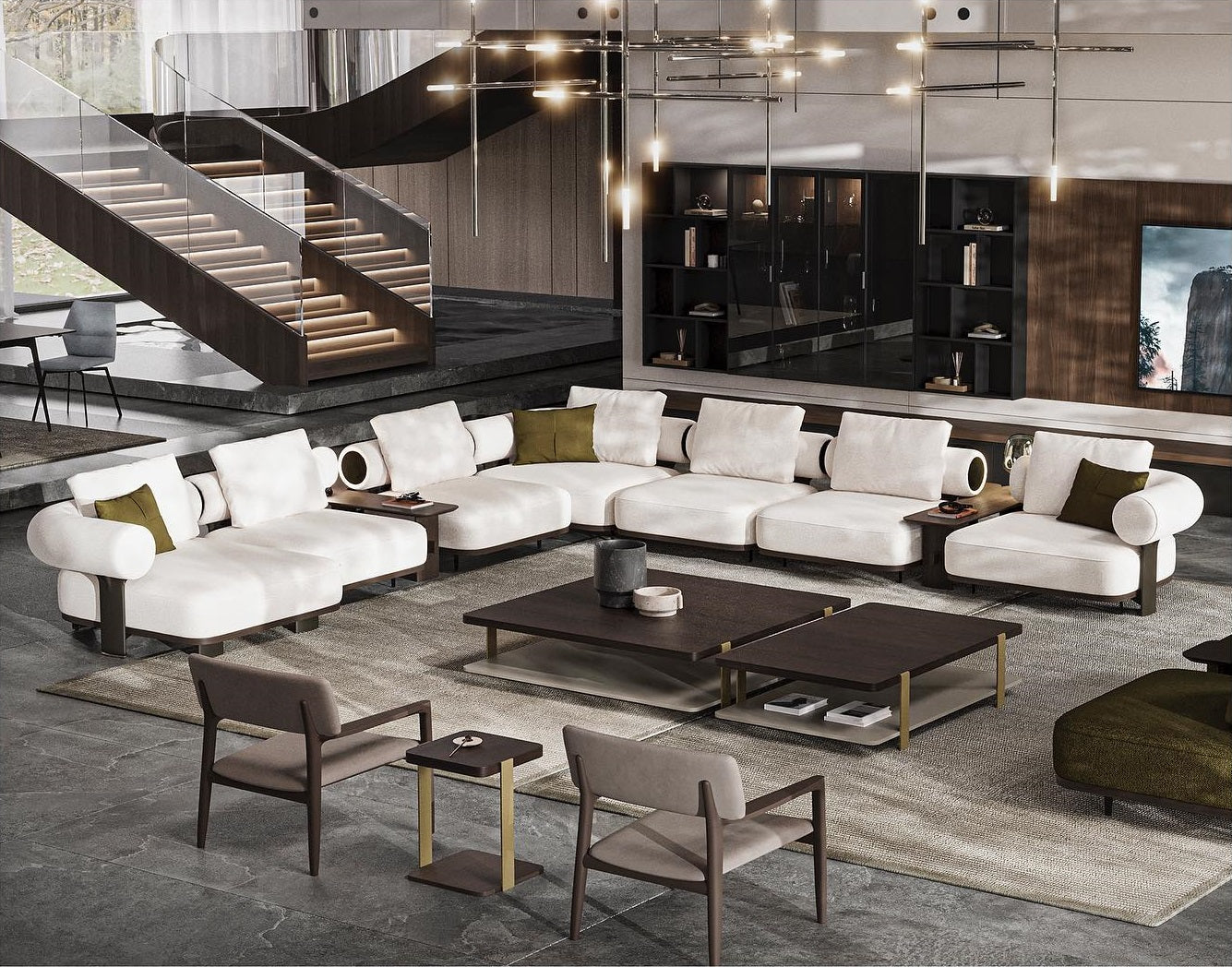 16 модула за модулен диван «Kyoto» + конзолна масичка, лежанка