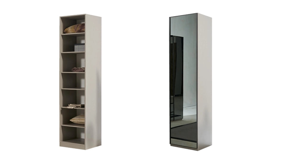 Модулен гардероб «Oylat» - 5 модула, с осветление, стъклени врати