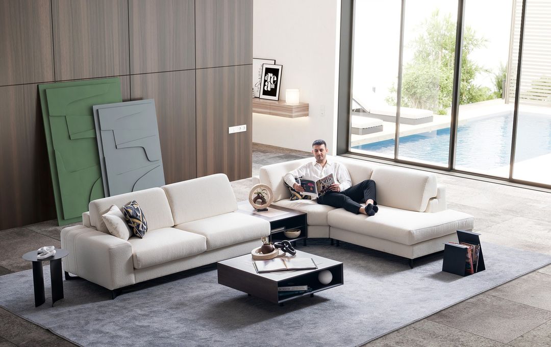 Модулен диван «Ada» с подвижни облегалки, конзолна масичка