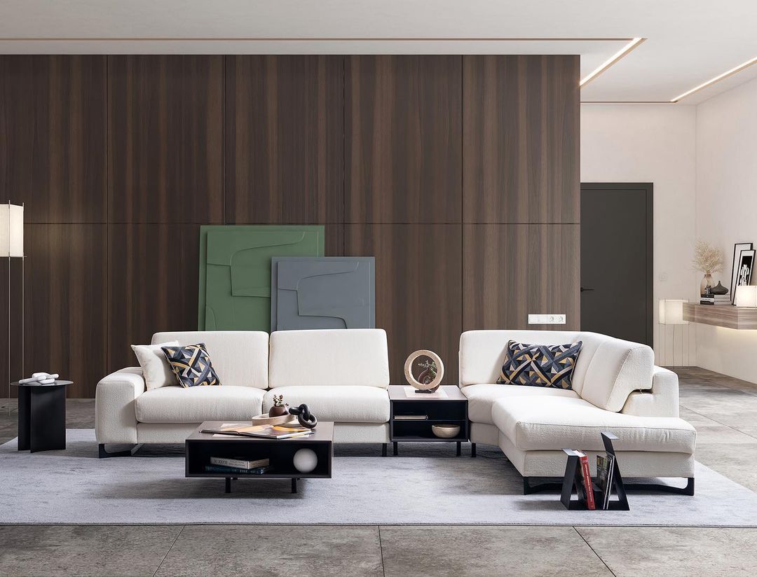 Модулен диван «Ada» с подвижни облегалки, конзолна масичка