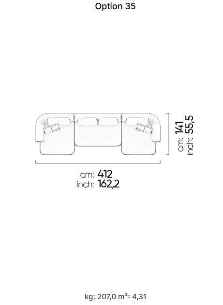 26 готови конфигурации на модулен диван «Kyoto»