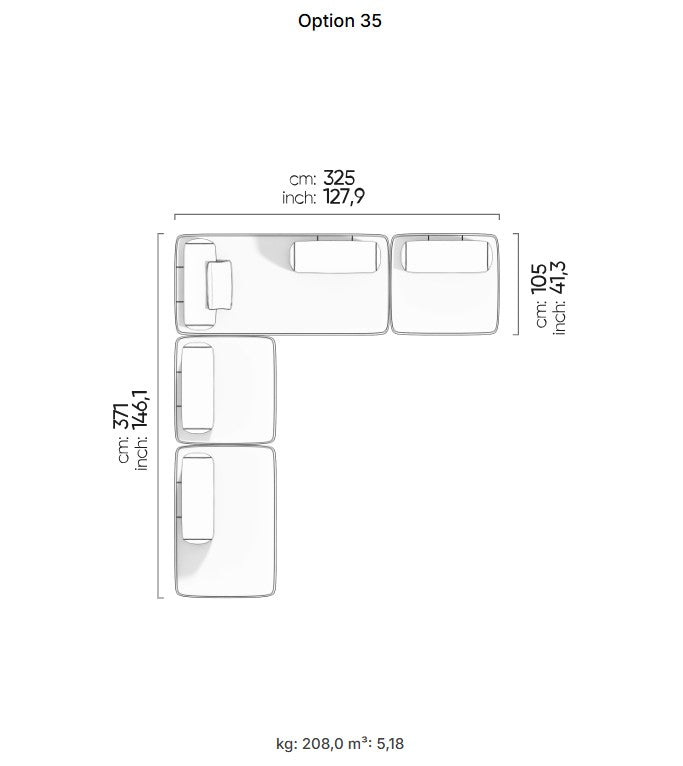 40 готови конфигурации на модулен разтегателен диван «Bon Bon Linea»