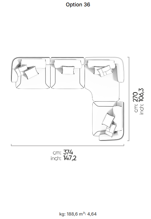 33 готови конфигурации на модулен диван «Lugano»