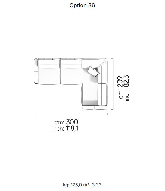 96 готови конфигурации на модулен разтегателен диван «Le Mans Comfort»