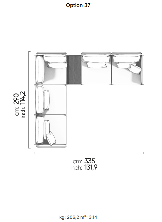 53 готови конфигурации на модулен диван «Fox»