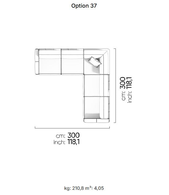 96 готови конфигурации на модулен разтегателен диван «Le Mans Comfort»