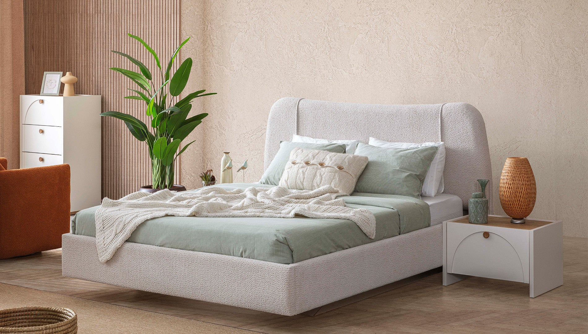 Нощно шкафче «Granada» + чекмедже, размер 60х39х45см