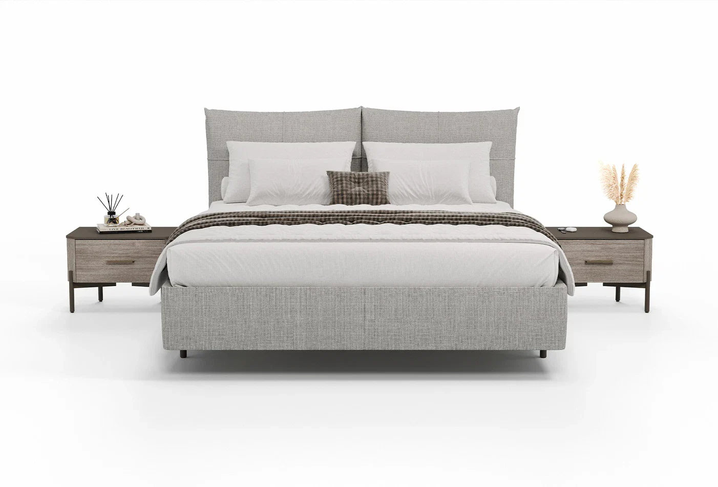 Тапицирано легло «Varena» + табла - с място за съхранение, повдигащ механизъм, система за безшумно затваряне