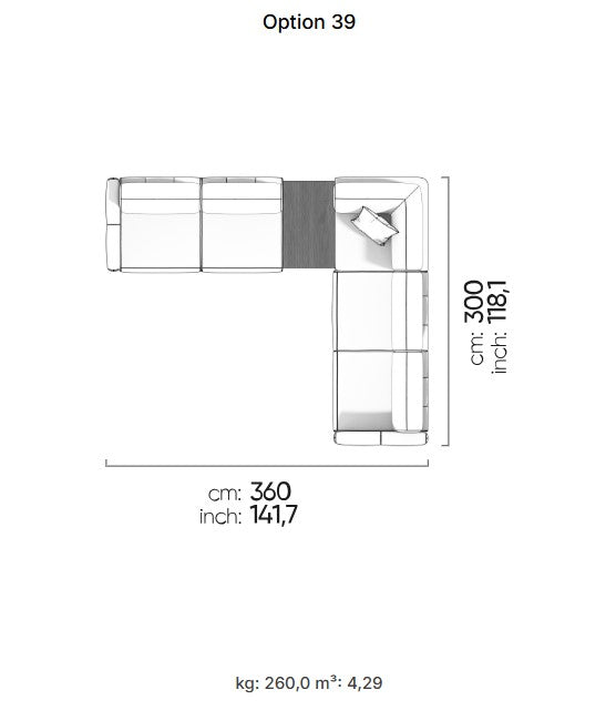 96 готови конфигурации на модулен разтегателен диван «Le Mans Comfort»